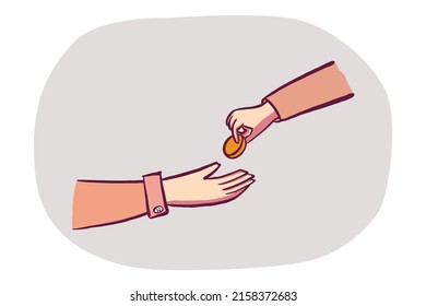 Ilustración vectorial hecha a mano de donación aislada