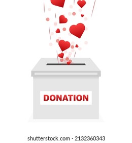 Donation hearts, great design for any purposes. Doodle collection with donation for concept design. Flat vector cartoon money illustration