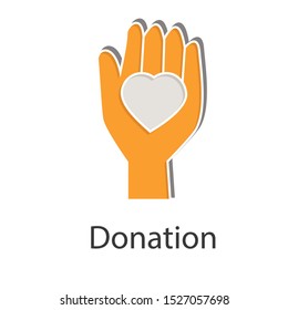 Donation  icon concept on white background. Creative idea design. Vector illustration use for your project or presentation.