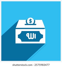 Donation Icon Design Illustration With Shadow, islamic ramadan icon