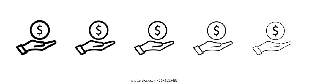 Diseño del icono de la donación, logotipo, App, UI. Ilustración vectorial, EPS