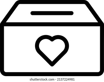Donation Icon, E-Commerce Sign And Symbol Isolated On White Background.
