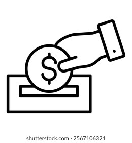 Donation Icon Element For Design