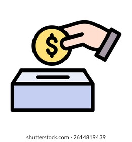 Donation Icon Element For Design