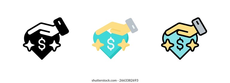 Elemento de icono de donación para diseño