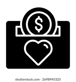 Donation Icon Element For Design And Vector