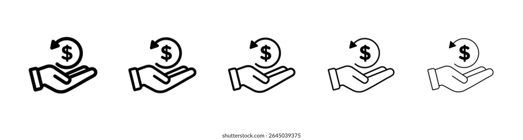 Icono de donación lleno de concepto de signo plano para el Diseño web.