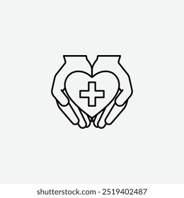 Icono de la donación aislado en el fondo blanco