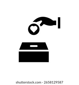 Donation icon logo sign set vector outline