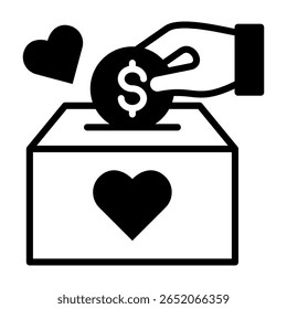 Icono de donación Ilustración vectorial mixta