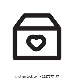 Icono de donación con estilo de esquema