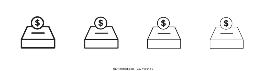 Icono de donación esbozo Vector pack. Mejor para el Web, móvil, ui
