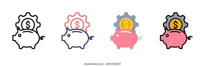 Conjunto de iconos de donación colección de estilo múltiple
