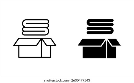 Donation icon set, Second clothes. Premium Icons Pack on Charity and Donations. vector illustration on white background