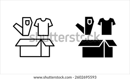 Donation icon set, Second clothes. Premium Icons Pack on Charity and Donations. vector illustration on white background