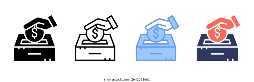 Donation icon sheet multiple style collection