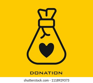 Donation icon signs