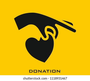Donation icon signs
