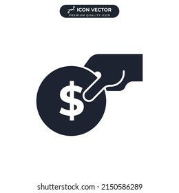 donation icon symbol template for graphic and web design collection logo vector illustration