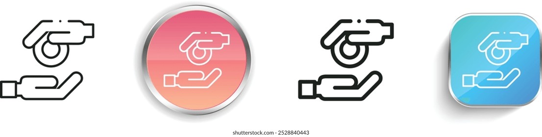 donation icon. Thin Linear, Regular and Button Style Design Isolated On White Background