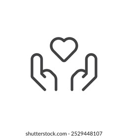 Donation icon Thin outline art symbol