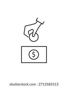 Spendensymbol, Vektorsymbol für die beste Zeile.