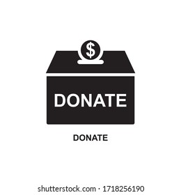 DONATION ICON VECTOR , DONATE ICON