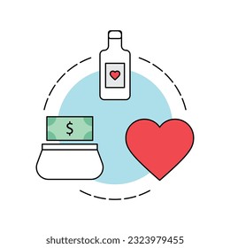 Plantilla de diseño de ilustración vectorial de icono de donación