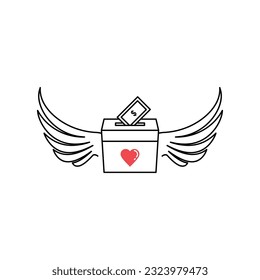 Donation icon vector illustration design template