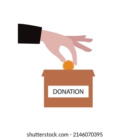 Web de la plantilla de ilustración vectorial del icono de donación