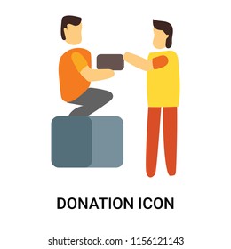 Donation icon vector isolated on white background, Donation transparent sign , business people, person or human illustration