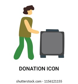 Donation icon vector isolated on white background, Donation transparent sign , business people, person or human illustration