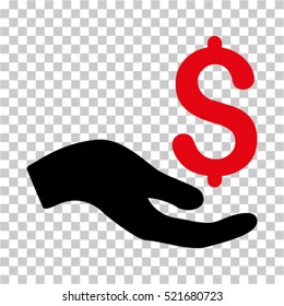 Donation icon. Vector pictogram style is a flat symbol, color, chess transparent background. Designed for software and web interface toolbars and menus.