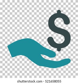 Donation icon. Vector pictograph style is a flat symbol, color, chess transparent background. Designed for software and web interface toolbars and menus.