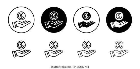 Donation icon vector set collection for web