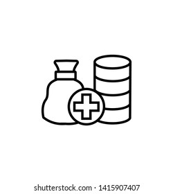 donation icon- vector sign and symbol icon