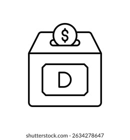 Icono de donación Vector ilustración de stock