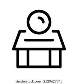 Design-Illustration für ein Spendensymbol für Vektorgrafiken