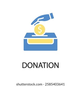 donation icon. vector.Editable stroke.linear style sign for use web design,logo.Symbol illustration.