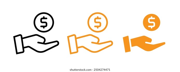 Donation icon web design in vector