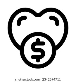 donation icon for your website, mobile, presentation, and logo design.