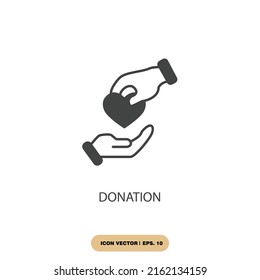 donation icons  symbol vector elements for infographic web