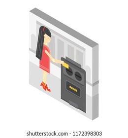 Donation isometric left top view 3D icon