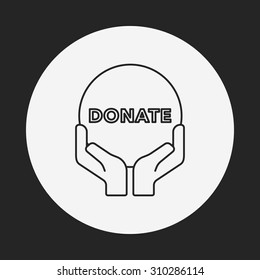 Donation line icon
