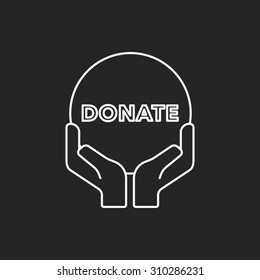 Donation line icon