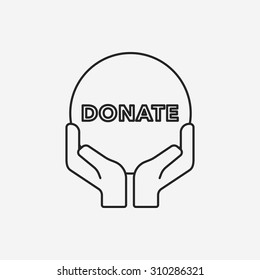 Donation line icon