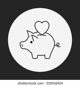 Donation line icon