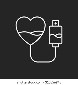 Donation line icon