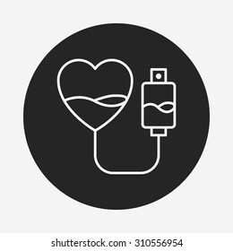 Donation line icon