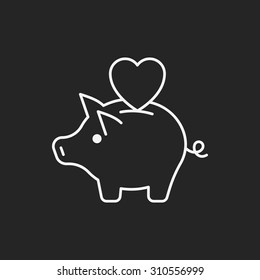 Donation line icon